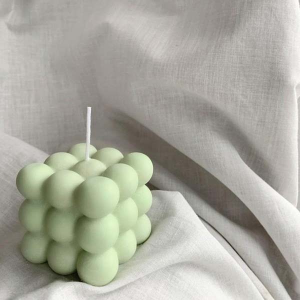 Green Bubble Candle