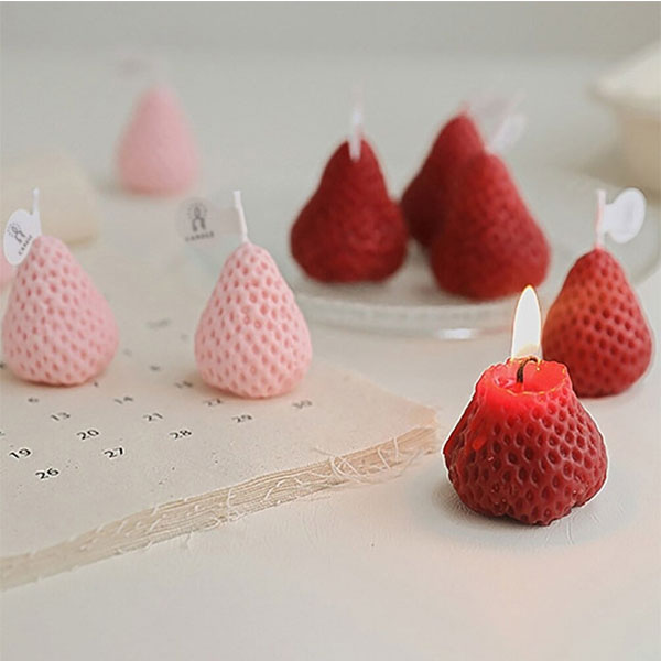 Strawberry Shaped Candle