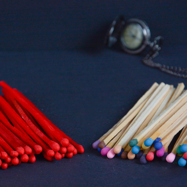 Long Coloured Matches Extra Long Matches
