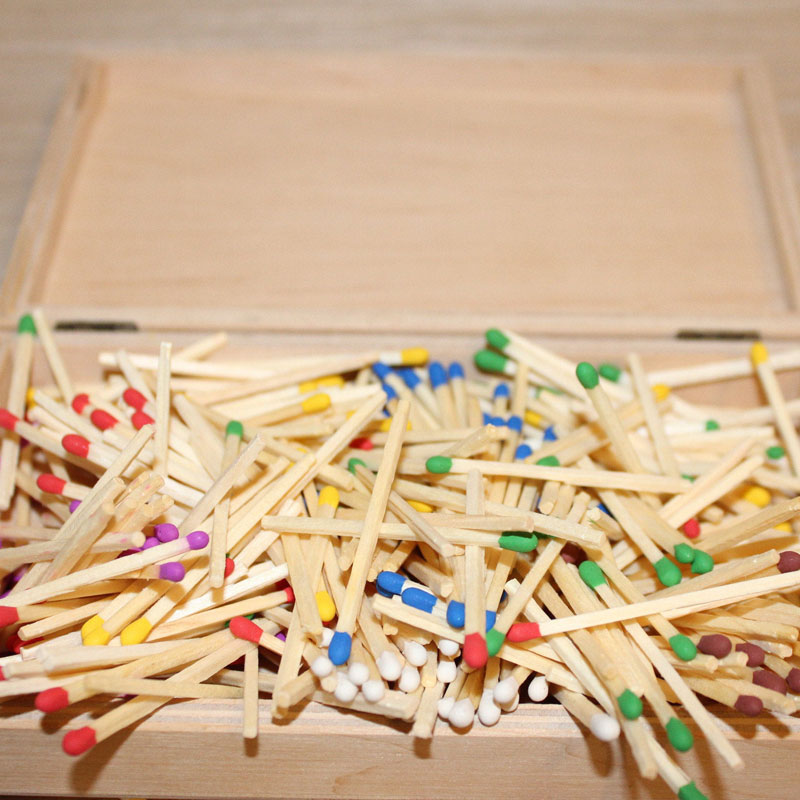 Bulk Matchsticks with Coloured and White Tips