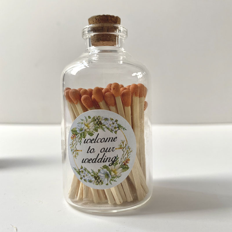 Personalized Wedding Matches in Jar Wholesale