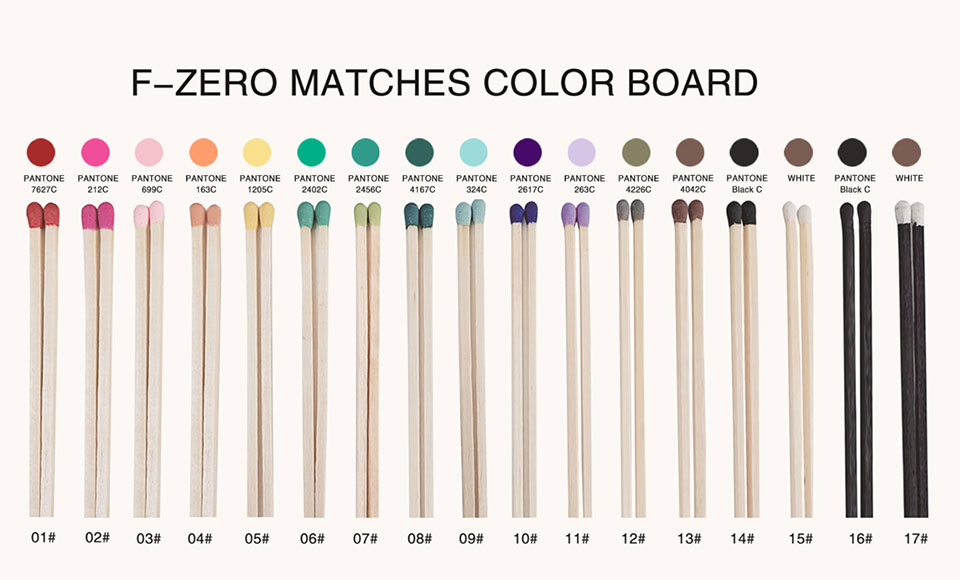 Custom Match Tip Options for BBQ Matches of Different Shapes