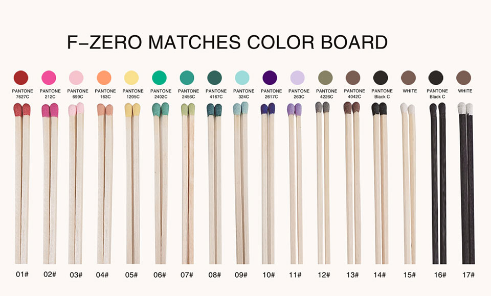 Custom Match Tip Options for Matchbox for Candles 4inch Sticks 12 Strike