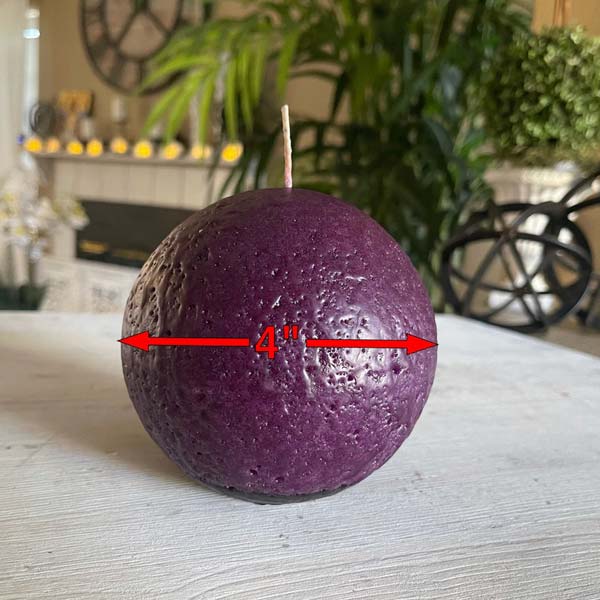 4 Inch Round Ball Candles