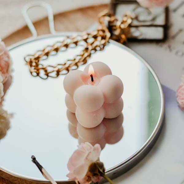 Pink Bubble Candle