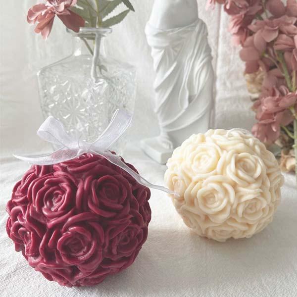 Rose Ball Candle