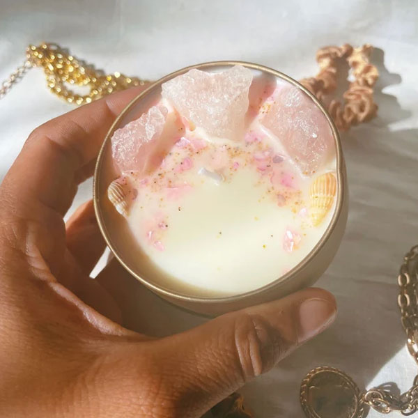 Candles with Crystals Essential Oil