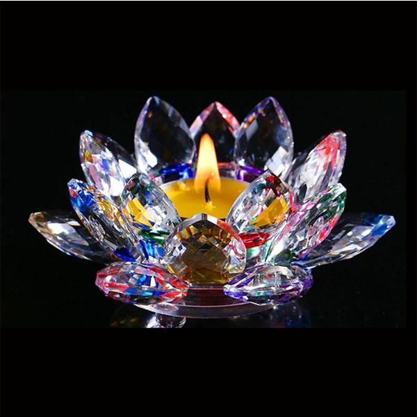 Crystal Flower Candle