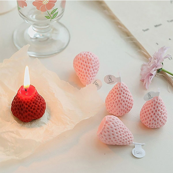 Strawberry Shaped Candle