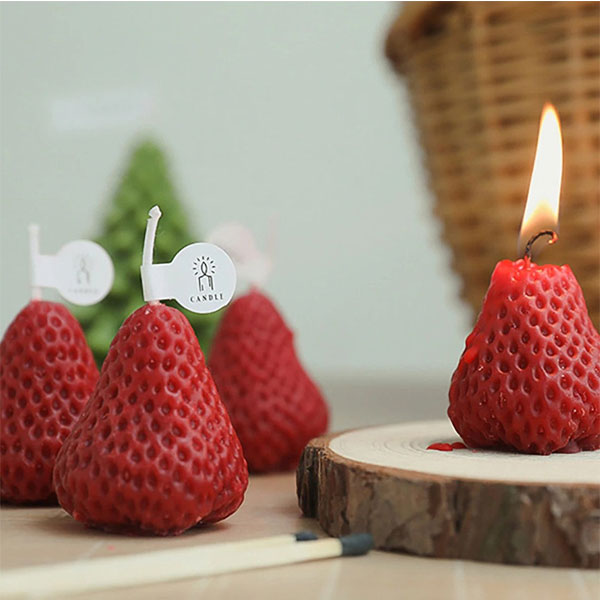 Strawberry Shaped Candle