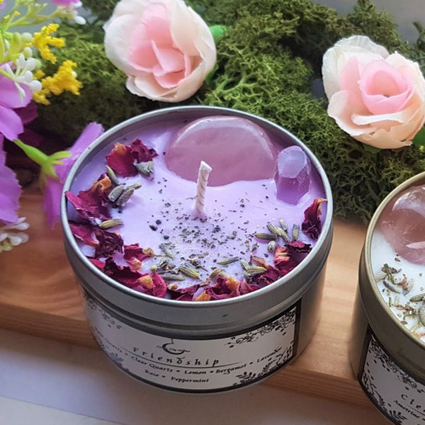 Healing Crystal Candles