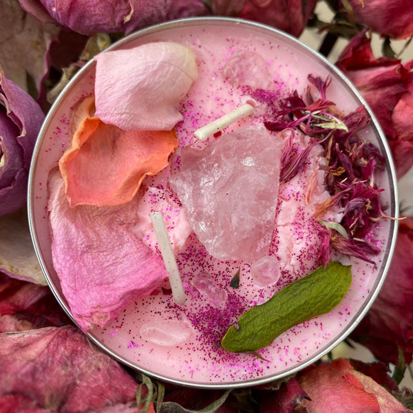 Scented Candle with Crystal