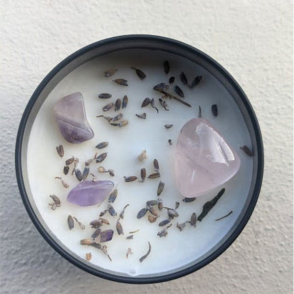 Soy Candles with Crystals