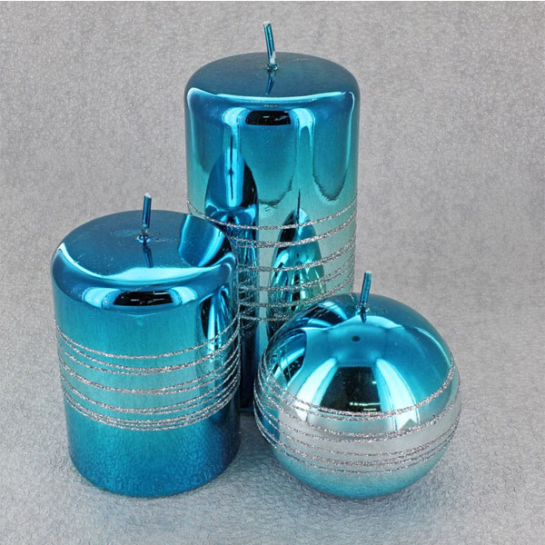 Blue Christmas Candles