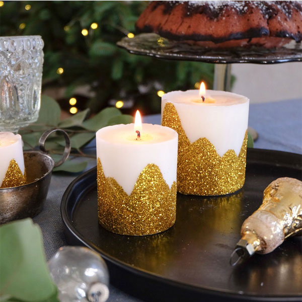 Gold Christmas Candles