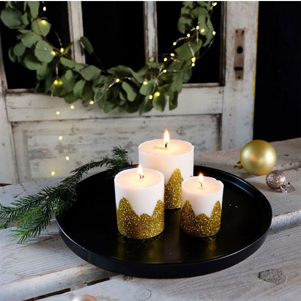 Gold Christmas Candles