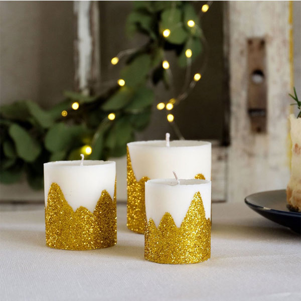 Gold Christmas Candles