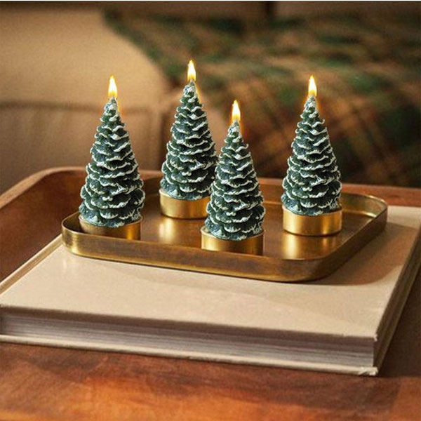 Green Christmas Candles