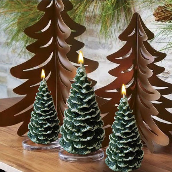 Green Christmas Candles