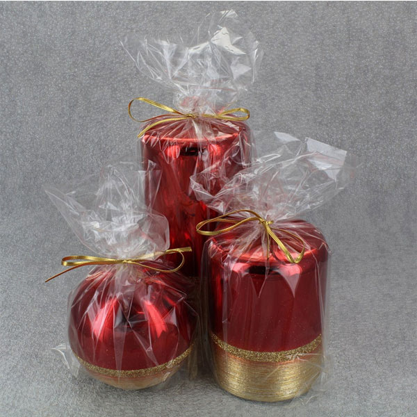 Large Red Christmas Candles