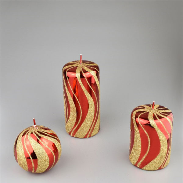 Large Red Christmas Candles