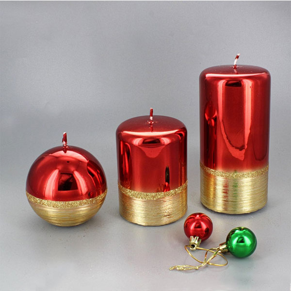 Large Red Christmas Candles