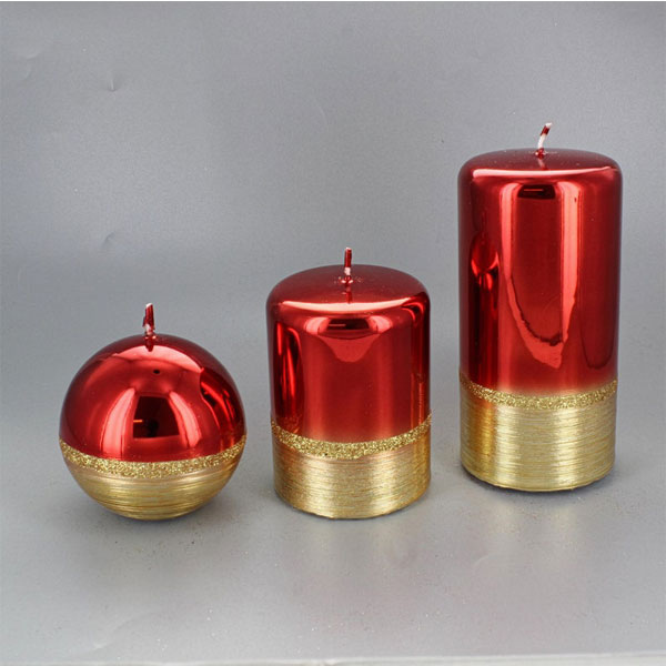 Large Red Christmas Candles