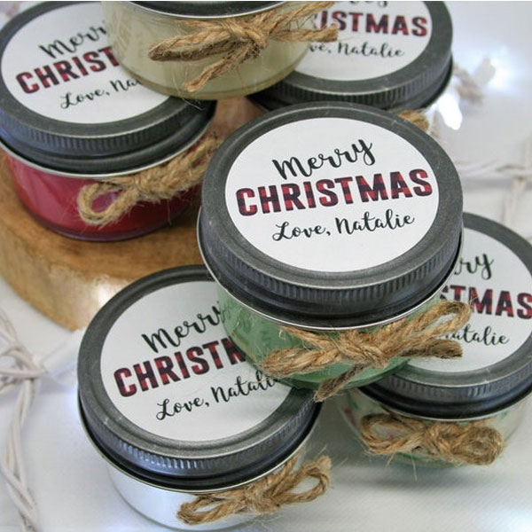 Personalised Christmas Candles