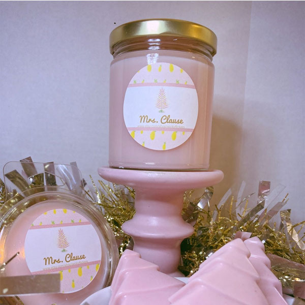 Pink Christmas Candles