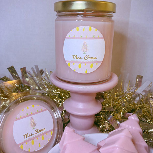 Pink Christmas Candles