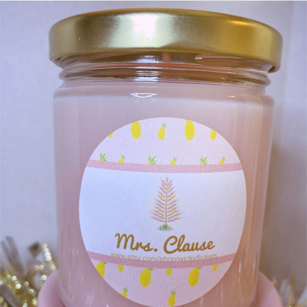 Pink Christmas Candles