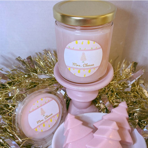 Pink Christmas Candles