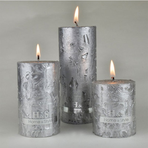 Silver Christmas Candles