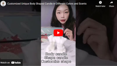 Customized Unique Body Shaped Candle in Different Colors and Scents